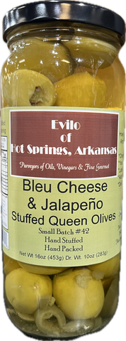 Greek Queen Halkidiki Bleu Cheese & Jalapeno Stuffed Olives