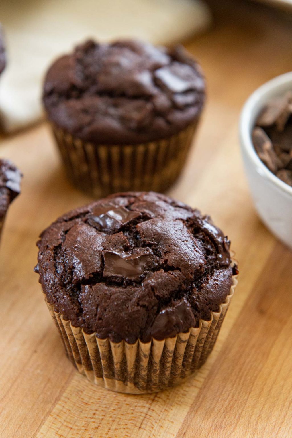 Orange Spiked Double Chocolate Muffins