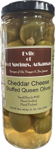 Greek Queen Halkidiki Cheddar Cheese Stuffed Olives