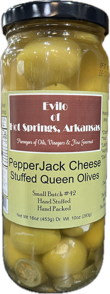 Greek Queen Halkidiki Pepper Jack Stuffed Olives