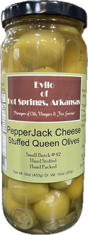 Greek Queen Halkidiki Pepper Jack Stuffed Olives