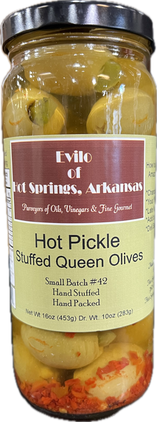 Greek Queen Halkidiki HOT Pickle Stuffed Olives