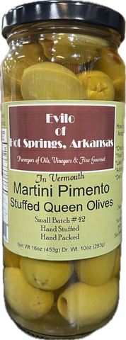 Greek Queen Halkidiki Martini Pimento Stuffed Olives in Vermouth