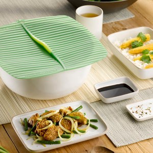 10" x 14" Oblong Banana Leaf Silicone Lids