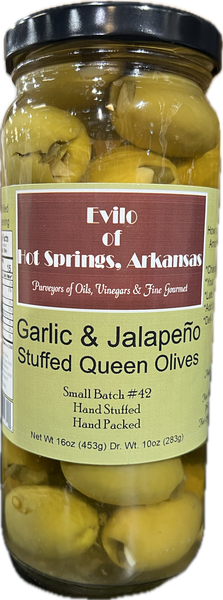 Garlic & Jalapeno Stuffed Greek Queen Halkidiki Olives