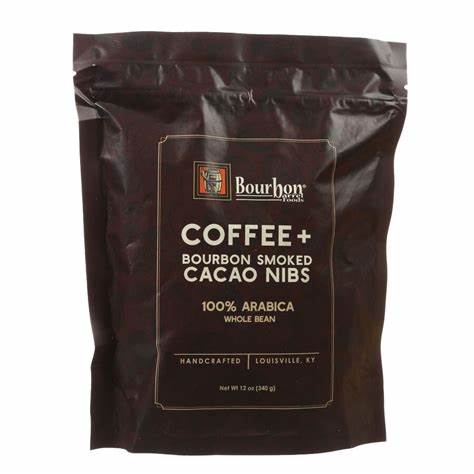 Bourbon Barrel Coffee plus Bourbon Smoked Cacao Nibs