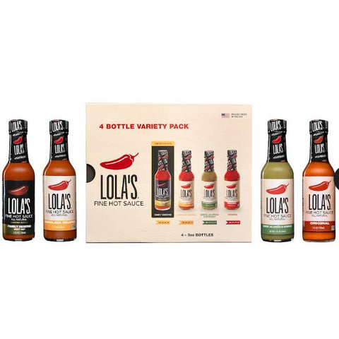 Lola’s All Natural Fine Hot Sauce Four Pack