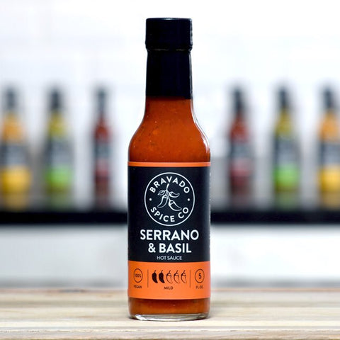 Serrano and Basil Hot Sauce